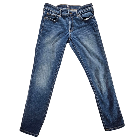 GAP Girlfriend Blue Denim Jeans Size 4R - Picture 1 of 6